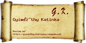 Gyimóthy Katinka névjegykártya